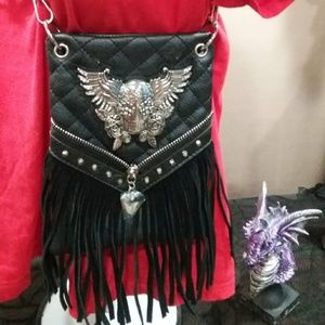 Biker Cross body skull purse